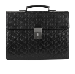 Guccissima Document Holder, Leather, Black, A3373543, DB, 2*